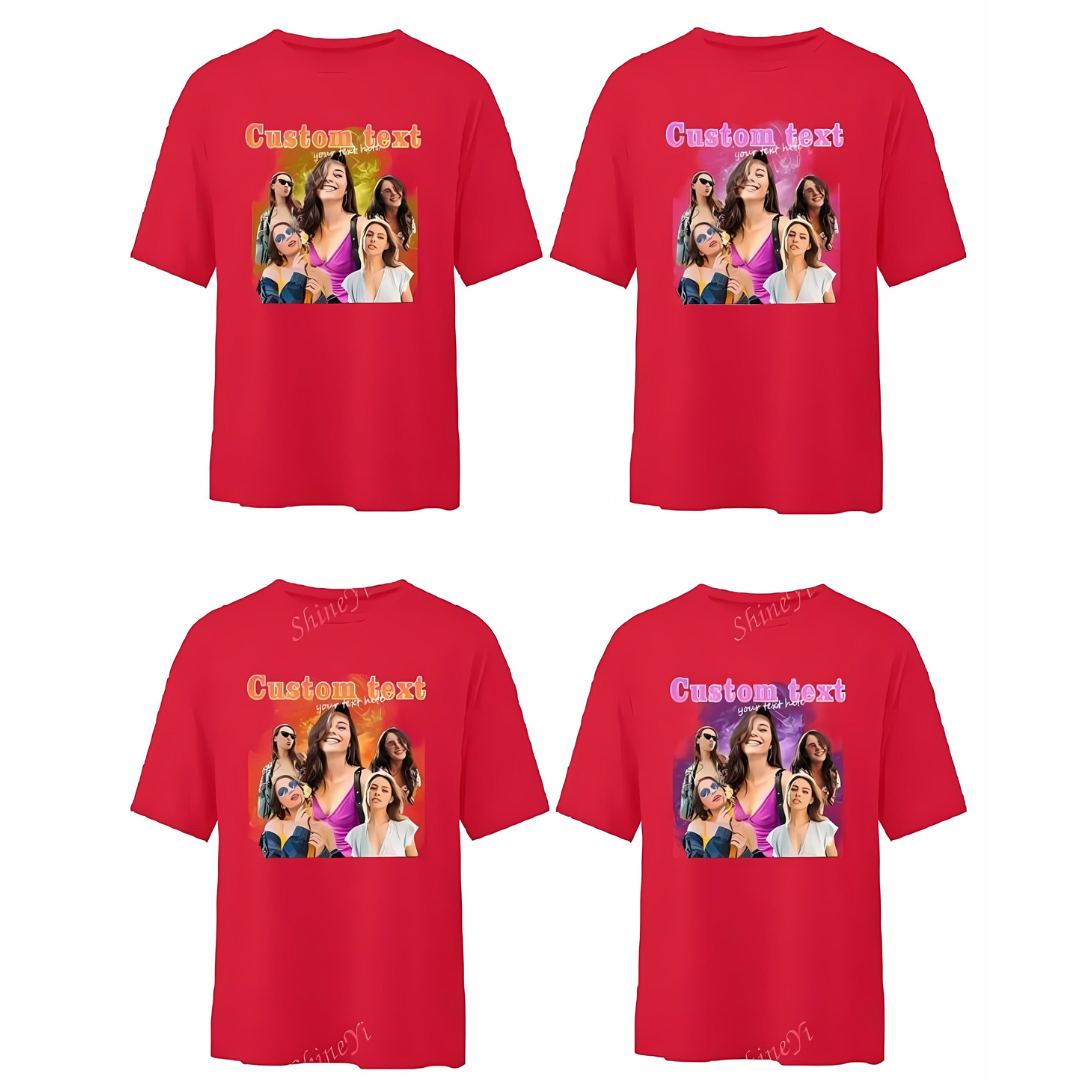 Gepersonaliseerd 5 foto's Boyfriend Girlfriend Shirt