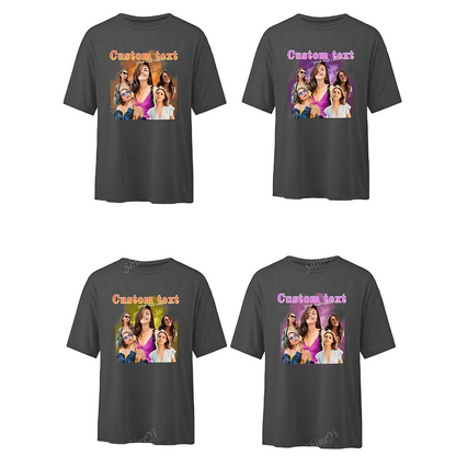 Gepersonaliseerd 5 foto's Boyfriend Girlfriend Shirt