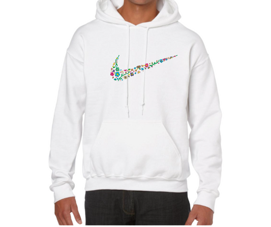 Nike Geïnspireerde Bloemen trui