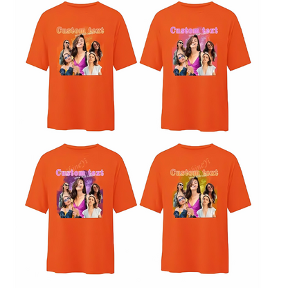 Gepersonaliseerd 5 foto's Boyfriend Girlfriend Shirt